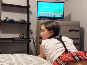 Bro gets his way with gamer sis