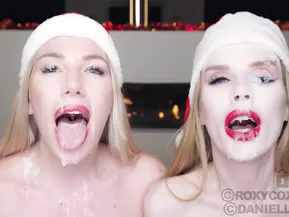 Pornstar Mom And Aunt Give Xmas Bukakke Gift