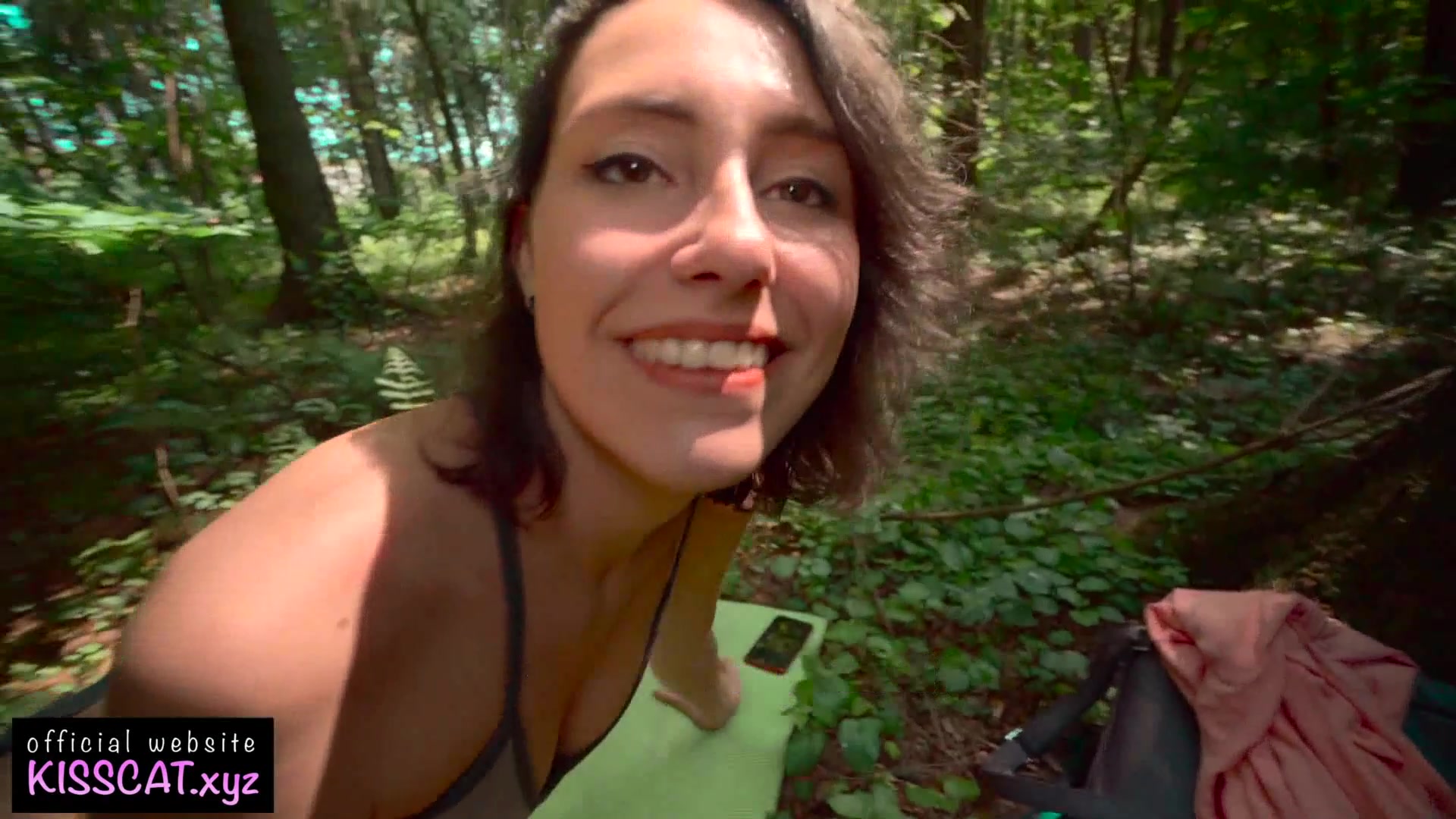 Fit sister fucks brother in public forest | FamilyPorn.tv